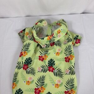 Frisco Green Tropical Camp Shirt for Dogs. Sz Sm